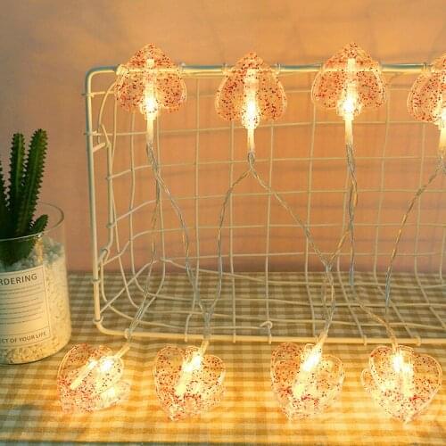 1pc 3.1m 10led fairy light Ins decorative jelly love clip light marriage proposal white lantern battery box light string garland