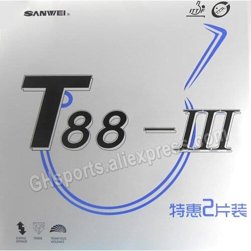 10 Red 10 Black) SANWEI T88-3 Table Tennis Rubber (Half-sticky, loop) SANWEI T88 Ping Pong Sponge