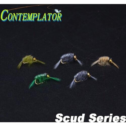 4colors Assorted 5pcs 14#-16# Scud Bead Head Trout Wet Fly In Tailwaters&Spring Creeks High Nutritional Scuds For Large Fish