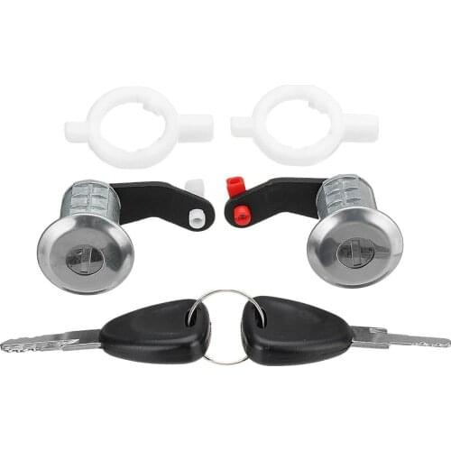 4 PCS/Set Black+Silver ABS+Metal Lock Set Door Barrel 7701470944 7701470945 For Renault Master 1998-2016