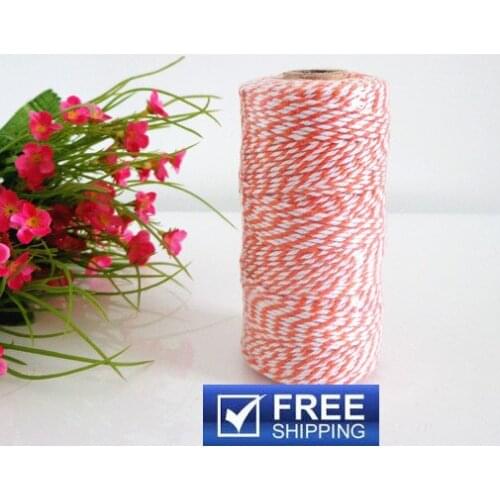 5 Spools (110yard/spool) Halloween Gift Wrap Divine Colored White and Orange Cotton Bakers Twine-Pick Colors-12 ply Cords String