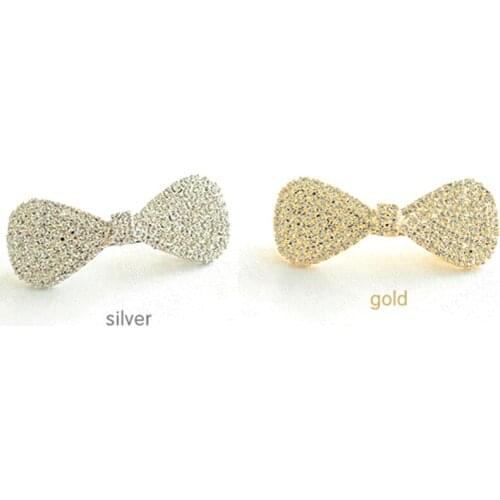 Golden Silver Black Rhinestone White Artificial Pearl Alloy Bowknot Hairband Headwear Hair Accessories for Women & Children