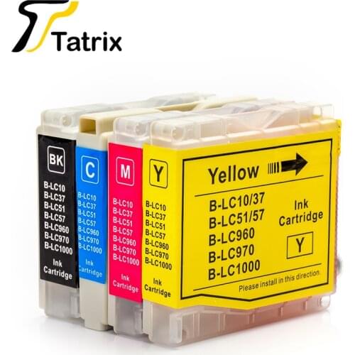Tatrix LC10 LC37 LC51 LC57 LC960 LC970 LC1000 Ink Cartridge For Brother DCP-130C 135C 150C 153C 155C 157C