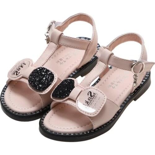 Girls Princess Shoes 2020 Spring Summer New Korean Version Soft Bottom Bow Sandals Wild Girl Non-slip Beach Shoes Sandal