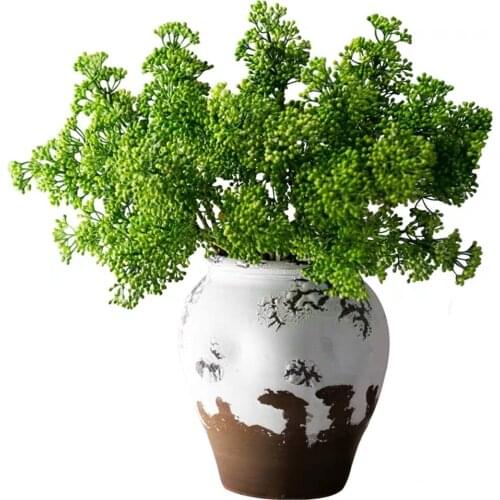 3pcs Fake Green Plant Flower Artificial Fruit Small Ginkgo Flower for Home Decor DIY No Vase