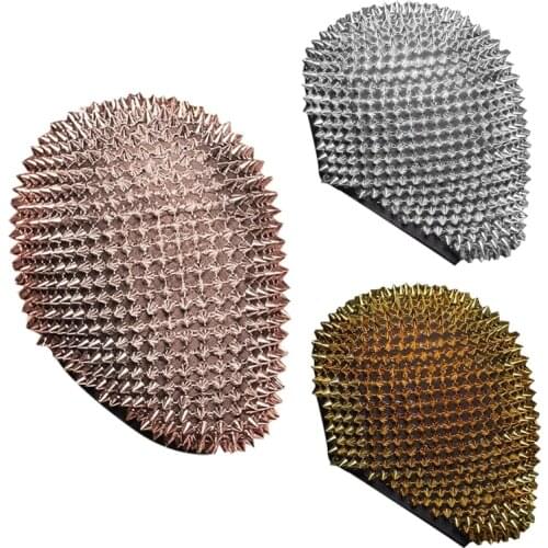 Halloween Spikes Studded Mask Funny Full Face Cover Jewelry Cosplay Headgear Cap