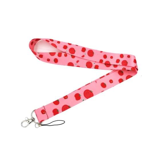 Lovely Tomatoes Neck Strap Keychain Lanyard for Keys ID Badge Holder Neckband Mobile Phone Rope Webbing Ribbon Accessories
