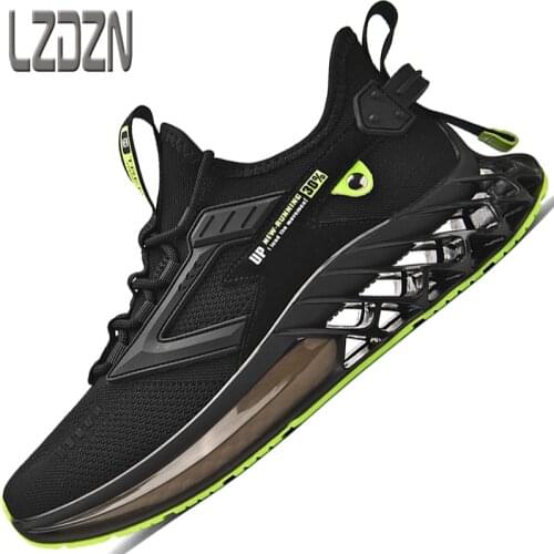 Summer Mens Shoes Mens Casual Sports Running Shoes Full Palm Air Cushion Popcorn Foam Thick Bottom Marathon Shock Absorption