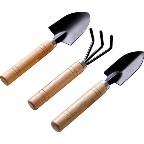 Mini Three-piece Home Gardening Tools Set Balcony Plant Shovel Rake Multi - functional Outdoor Bonsai Tool