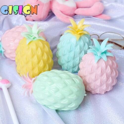 New Anti Stress Child Fun Soft Colour Pineapple Ball Stress Reliever Toy Fidget Adult Squishy Creativity Sensory Toy Gift For Ki