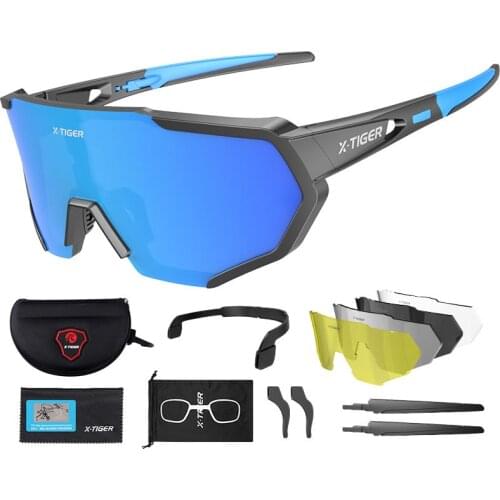 X-TIGER Polarized Cycling Eyewear Cycling Glasses Mountain Bicycle Sunglasses UV400 Riding Bike Sunglasses Cycling Goggles