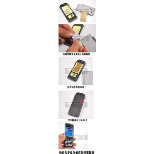 Wholesale -hot Anti Radiation and Battery salvage sticker(anti radiation battery chip) EMF radiation, 5G protector50pcs/bag