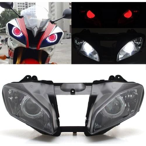 Motorcycle Headlights Front Headlamps Red Demon Eyes DRL HID Projector Conversion Headlamp Fits For Yamaha YZF-R6 2006 2007