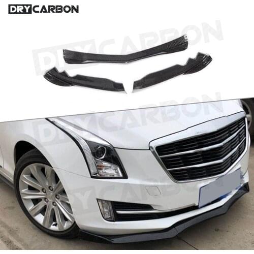 3PCS ABS Black Front Lip Chin Spoiler Aprons for Cadillac ATS 2015-2018 Head Bumper Protector Cover Car Styling