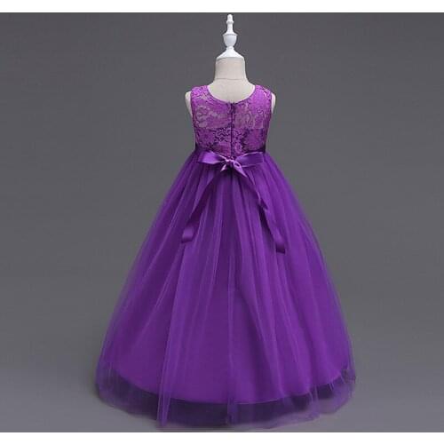 Flower Girl Dress Glitter Sequin Wedding Bridesmaid Pageant 2017 Summer Princess Party Dresses Children Clothes Size 3-14