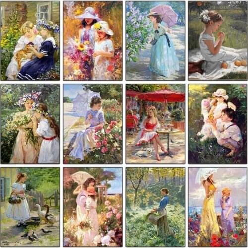 Full Round/Square Drill Art Character Diamond Drawing Mosaic Painting 5D Diy Diamond Embroidery Home Decoration Gifts Brain Game