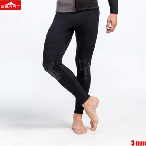 Sbart Men 3mm neoprene long pants Freediving swimsuit Split surf Warm stretch spearfishing Diving pants snorkel swimming pants