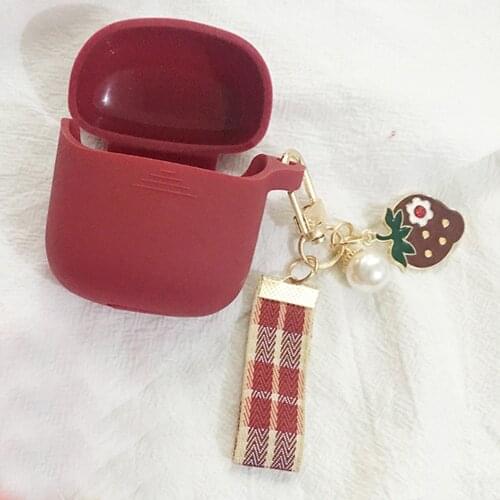 For JBL Club Pro + TWS Earphone Protective Cover Cute Rose Pearl flower Key chain Cover For JBL Club Pro plus hearphone case