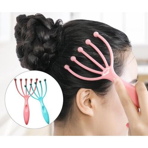 1Pc Scalp massager Steel Five Finger Relax Massager Scalp Neck Stress Release Head Physician Steel Ball Massage Relaxation