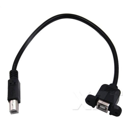 1pcs 30cm High Quality USB B Male to Female Printing Cable Printer Scanner Extension Cord Panel Mount Extend Cable