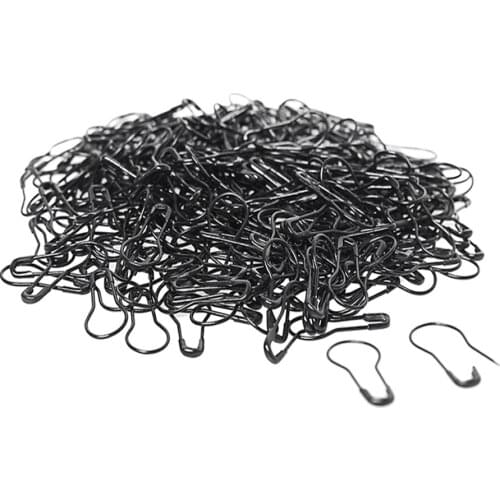 1000 Pieces Metal Black Gourd Safety Pins for DIY Home Accessories Sewing Making (Black)
