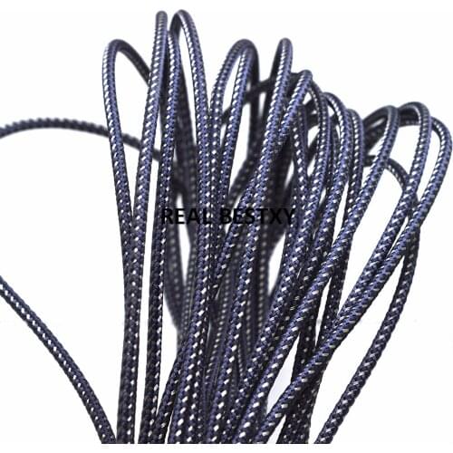 2m/lot approx: 3.1mm blue steel nylon rope for necklace bracelets making nylon cord with steel wire rope for diy jewelry making