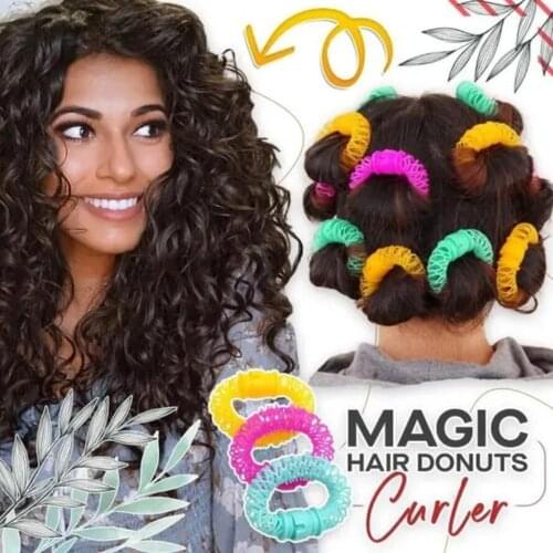 8Pcs / 6 Pcs Magic Hairdress Hair Curler Spiral Curls Roller Donuts Curl Hair Styling Tool DIY Hair Styling Curlers Accessories