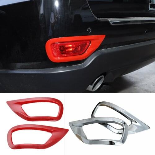 ABS Exterior Rear Fog Light Lamp Cover Trim Kit for Jeep Grand Cherokee 2011+ Car Decoration Accessories