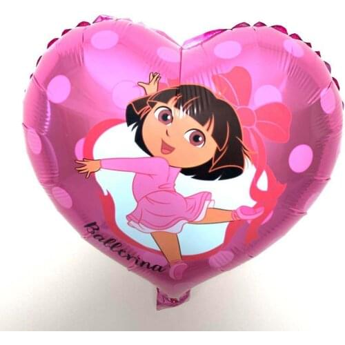 Free shipping 10pcs kids Cartoon DORA theme birthday party 18 inch aluminium foil balloon party supplies party favor