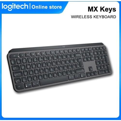 Logitech MX Keys Wireless Keyboard 109 Keys Bluetooth Dual Mode Backlight Rechargeable Easy-Switch Office Computer Accessories