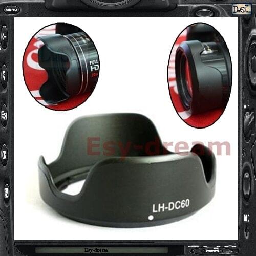 DC60 DC-60 Lens Hood As LH-DC60 for Canon SX1 SX10 IS SX20 SX30 SX40 SX50 HS PA571