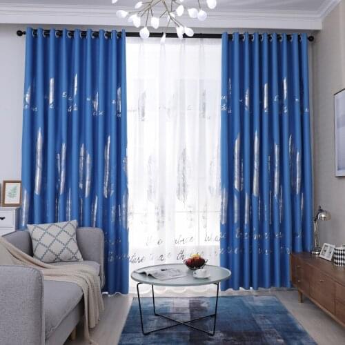 Shiny Silver Leaf Blackout Window Curtains For Living Room Luxury Golden Leaves Custom Made Sheer Tulle Drapery