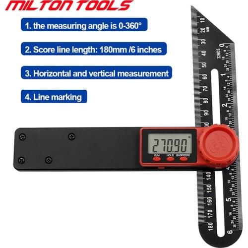 Angle Rulers Gauges Tri Square Sliding T-Bevel With bubble Handle Level Measuring Tool wooden marking gauge Protractor