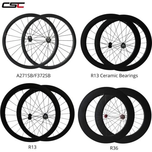 CSC Carbon Wheels 24mm 38mm 50mm 60mm 88mm Depth Tubular Or Clincher Width Carbon Bicycle Wheels