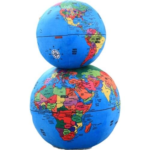 Children Plush Stuffed Toy globe map pillow Baby Kids Toy for Christmas Birthday gift Earth pillow