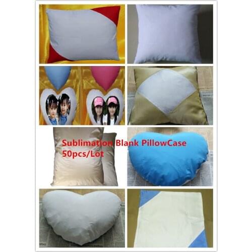 DHL 50PCS/Lot White Sublimation Blank Pillow Covers 16inx16in For Sublimation INK Print DIY Gifts Heat Press Printing Transfer