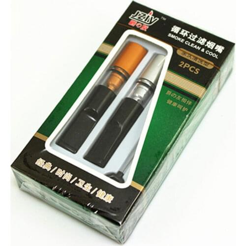 Filtration Smoking Cigarette Accessories Mouthpiece Handheld Reusable Reduce Tar Cigarette Holder Filters 2 pcs Set Mouthpiece