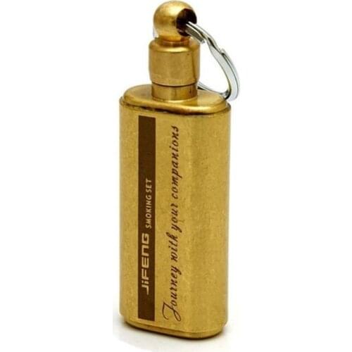 Personalized Pure Copp Lighters Oil Tank Retro Portable Waterproof Mini Oilcan anti-pressure Mens Gadget Lighter Accessories