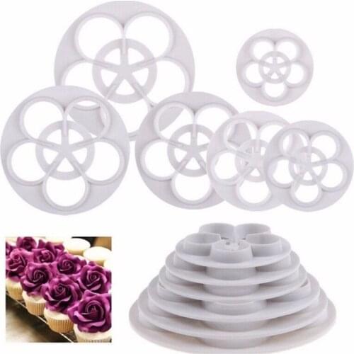 Exquisite Flower Mold Craft Cake Chocolate Clay Soap Decorating Family Home Gift