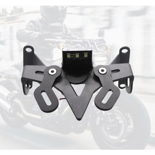 Motorcycle License Plate Holder Bracket w/ LED Lights Compatible with Honda CB650R 2019