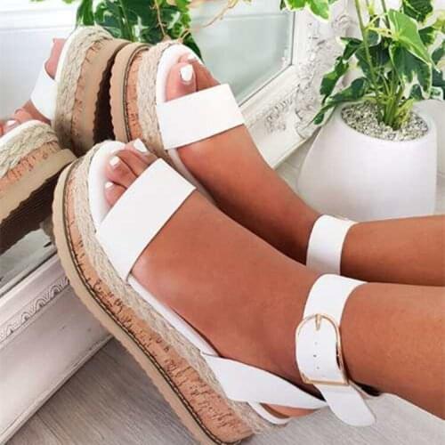 Summer Platform Women Sandal Sexy Open Toe Rome Shoes Woman Vacation Beach Sandales Flat Casual Sandal Ladies Shoes Size 35-43