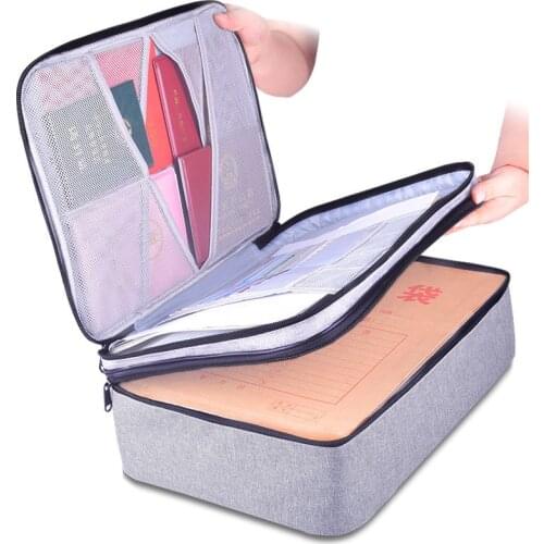 Multifunction Briefcase Business Office Large Capacity Document Bag File Data Certificate Storage Package Accessories Supplies