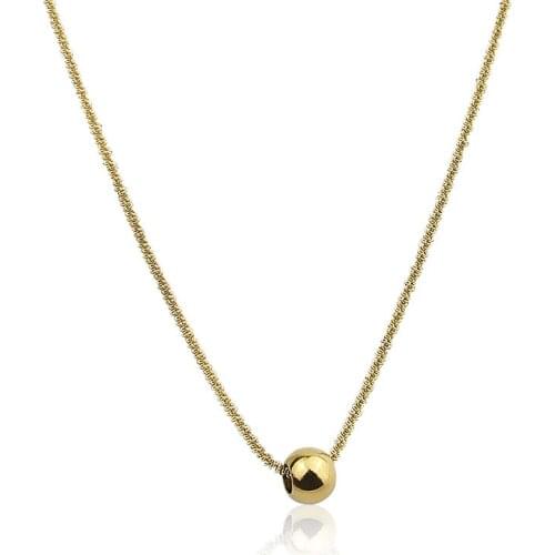 Fashion New High Quality Corn Shape Necklace String Steel Ball Pendant for Woman Party Love Gift Jewelry Wholesale