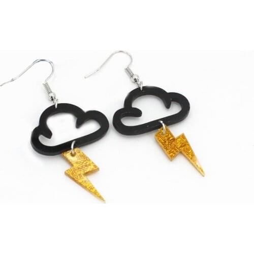 New Acrylic Cute Cloud Lightning Earrings Bohemian Hot Sale Pendant Pendant Girls Fashion Jewelry