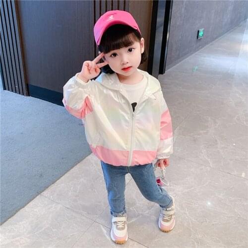 Coat For Girl Patchwork Girl Coat Outerwear Casual Style Childrens' Jacket Spring Autumn Clothes For Girls