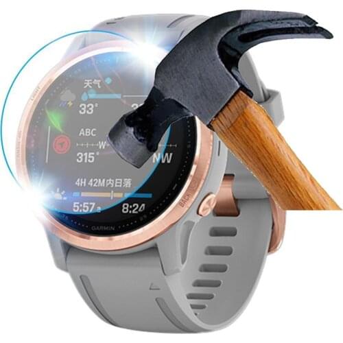 Film For Garmin Fenix 6 Pro / Fenix 6S Pro Tempered Glass Premium Screen Protector Film Garmin Fenix 6X Pro Solar SmartWatch