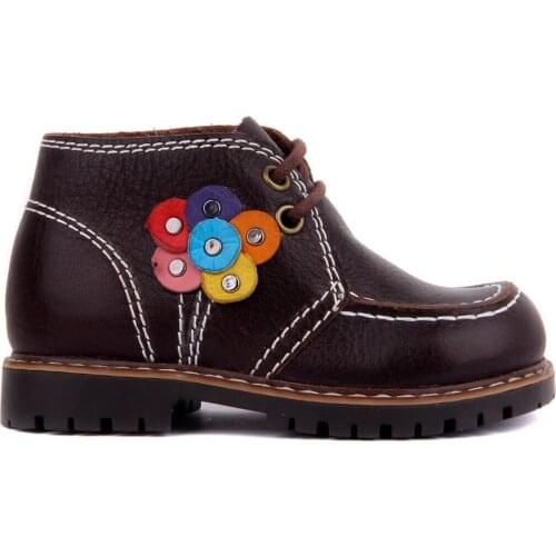 Sail Lakers-Brown Leather Lace-Up Baby Shoes