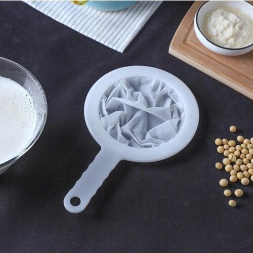 1pc Reusable Nylon Colander Sieve 100/200/400 Mesh Strainer Colander with Handle for Honey Juice Tea Soymilk Filter Mesh Sieve