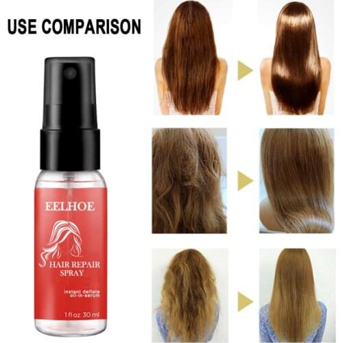 30ml Repair Damaged Hair Spray Smoothing Hair Repair Dyeing Ironing Prevents Frizzy Hair Silk Shine Hair Growth Treatments TSLM1