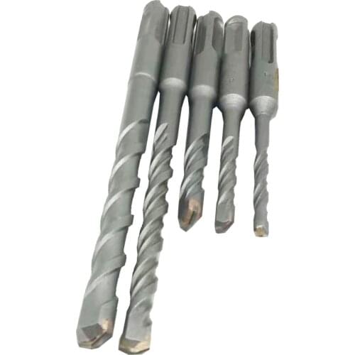 4-12mm Electric Dril Concrete Drill Bit Double SDS Plus Slot Masonry Hammer Head Tool High Speed White Steel